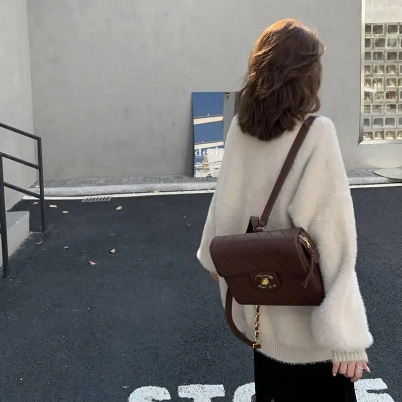 Женский однотонный кардиган с V-образным вырезом и длинным рукавом