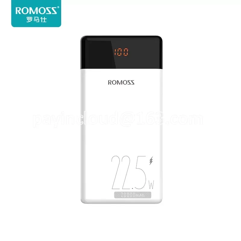 

Romoss 20000 MA Super Large Capacity Fast Charging Power Bank 22.5W for Apple Portable Power Source