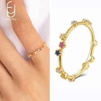 18k gold plated colorful crystal circle wedding rings for couples fashion premium rings for women wedding luxury jewelry gifts