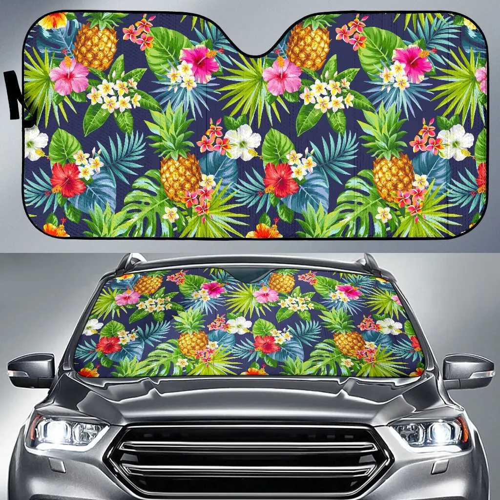 

Aloha Hawaii Tropical Pattern Print Car Sun Shade