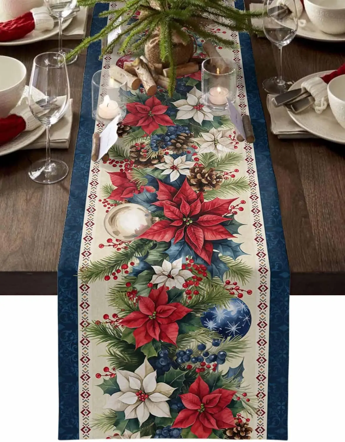 

Льняная дорожка для стола