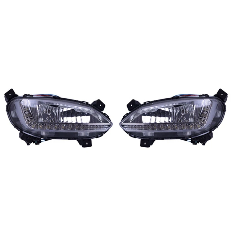 

2Pcs DRL LED Daytime Running Light Fog Lamps for Hyundai IX45 Santa Fe 2014