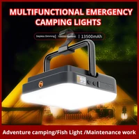 new upgraded 13500mah led camping strong light fish lighting portable torch power tent light work waterproof lighting power bank