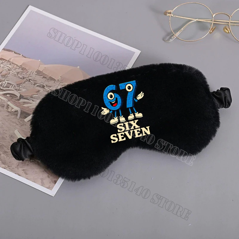 Фото Маска для сна Steal A Brainrot Blindfold Sleep Eye Mask 67 Six Seven, светонепроницаемая, для ночного сна, мягкая, охлаждающая, для мужчин и женщин, подарок №2