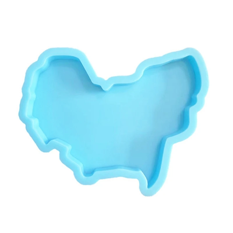 

Tea Tray Coaster Mold Africa Map Mat Silicone Epoxy Resin Coaster Mold Used to Make Artificial Agate Pieces Coasters