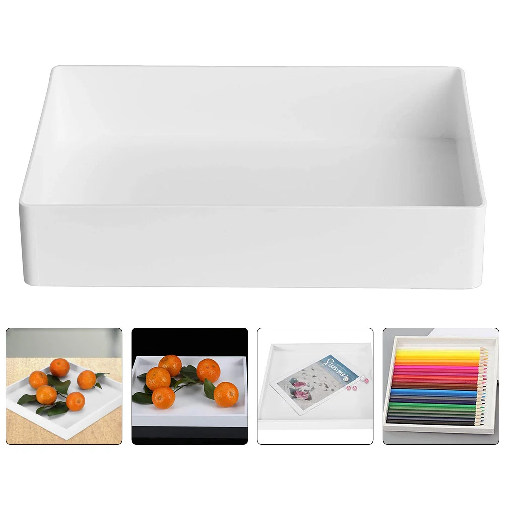 

1Pc White Polypropylene Plastic Organizer Multi-purpose Laboratory Storage Tray