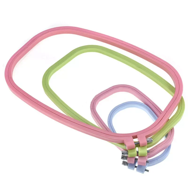 

NEW2023 Random Color Square Circle Hand Sewing Accessories Adjustable 1Pcs Cross-stitch Kit Embroidery Hoops Embroidered Stretch