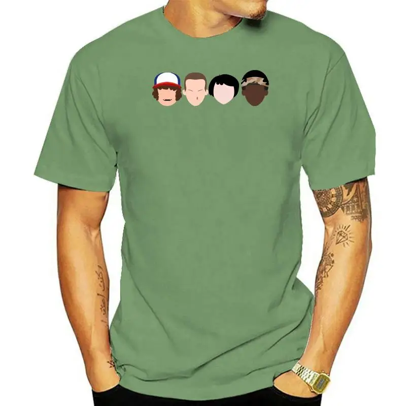 Set Stranger Eleven Things Horror Dvd Men Short Sleeves T Shirt Top Tee Basic Tops