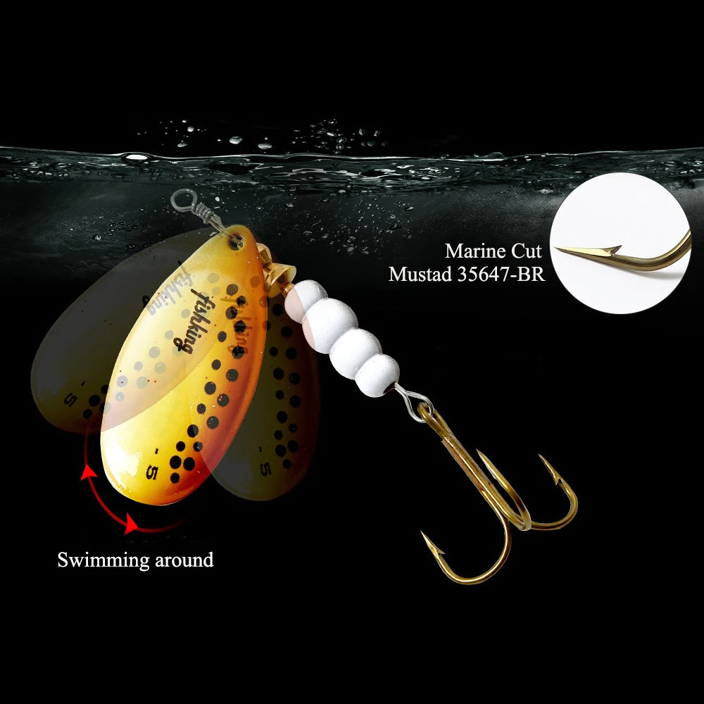 FISHKING искусственная приманка в виде ложки 1 шт. металлическая № 1-5 # рыболовная для