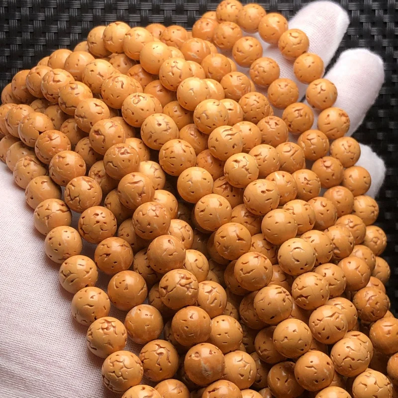 Непал Сюаньу узор Маленький Кинг-Конг Pipal Tree Seeds Браслет1085 Mukhi Rudraksha Oracle Беззубая