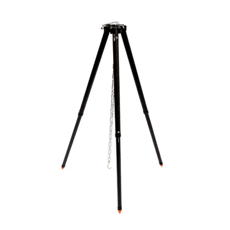 

Camping Tripod Aluminum Alloy Lead Free Height Adjustment Sturdy Heavy Duty Steel Camping Equipment Campfire Cookware Hanger