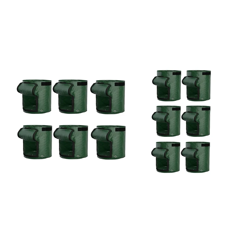 

Potato Grow Bags 6-Pack, Thick PE Fabric Pots For Plants, Handles Potato Planter Bags For Vegetables