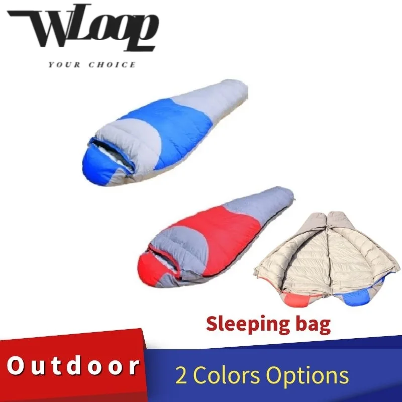 

Outdoor Camping Equipment Nylon Taffeta Duck Down Winter Down Sleeping Bag -20℃ Zipper Closure Adult Sleeping Bag