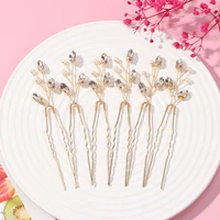 6pcs fashion bride party crystal crystal hair accessory pearl flower hair pins bridal hair pins