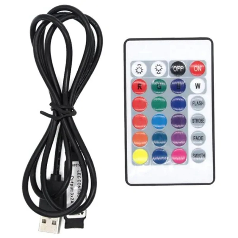 

1Pc5v Mini USB Interface 24 Key RGB Wireless Remote Control For RGB Led Strips