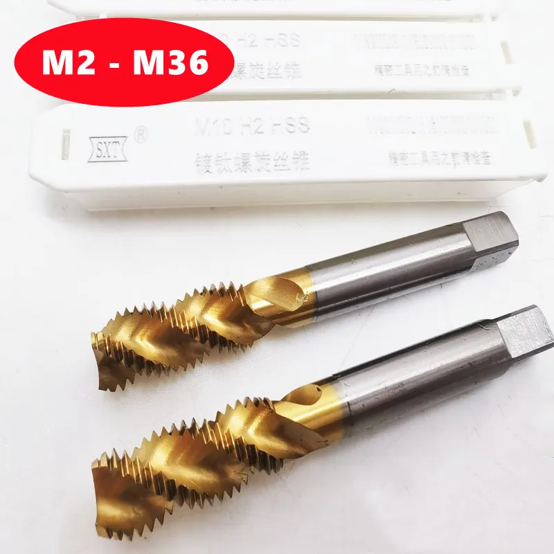 

1pcs spiral groove machine tap W6542HSS titanium coating, used for stainless steel internal thread tapping and drilling tools