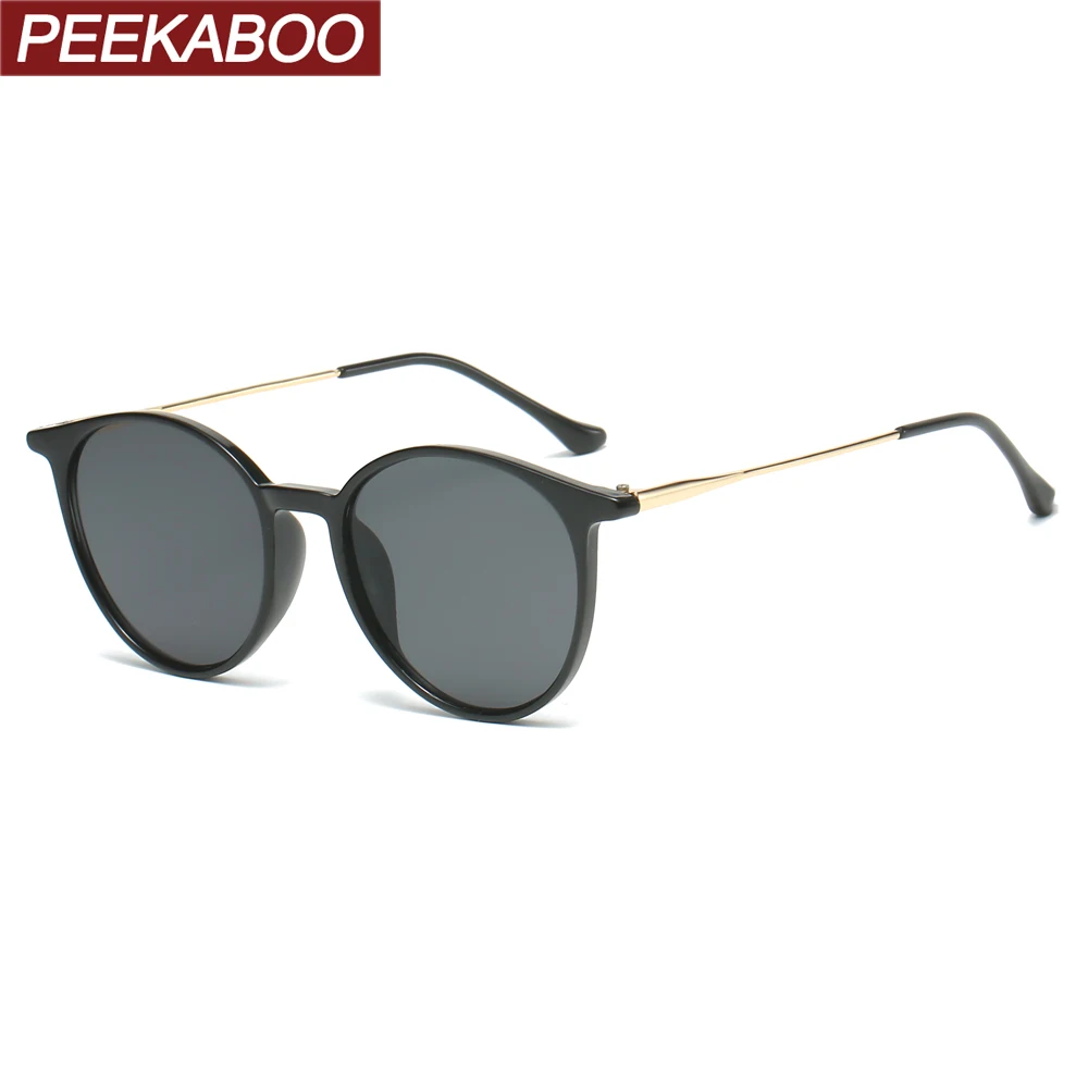 

Peekaboo clear lens anti blue light glasses round male half metal orange retro sunglasses for women uv400 men dropshipping 2022