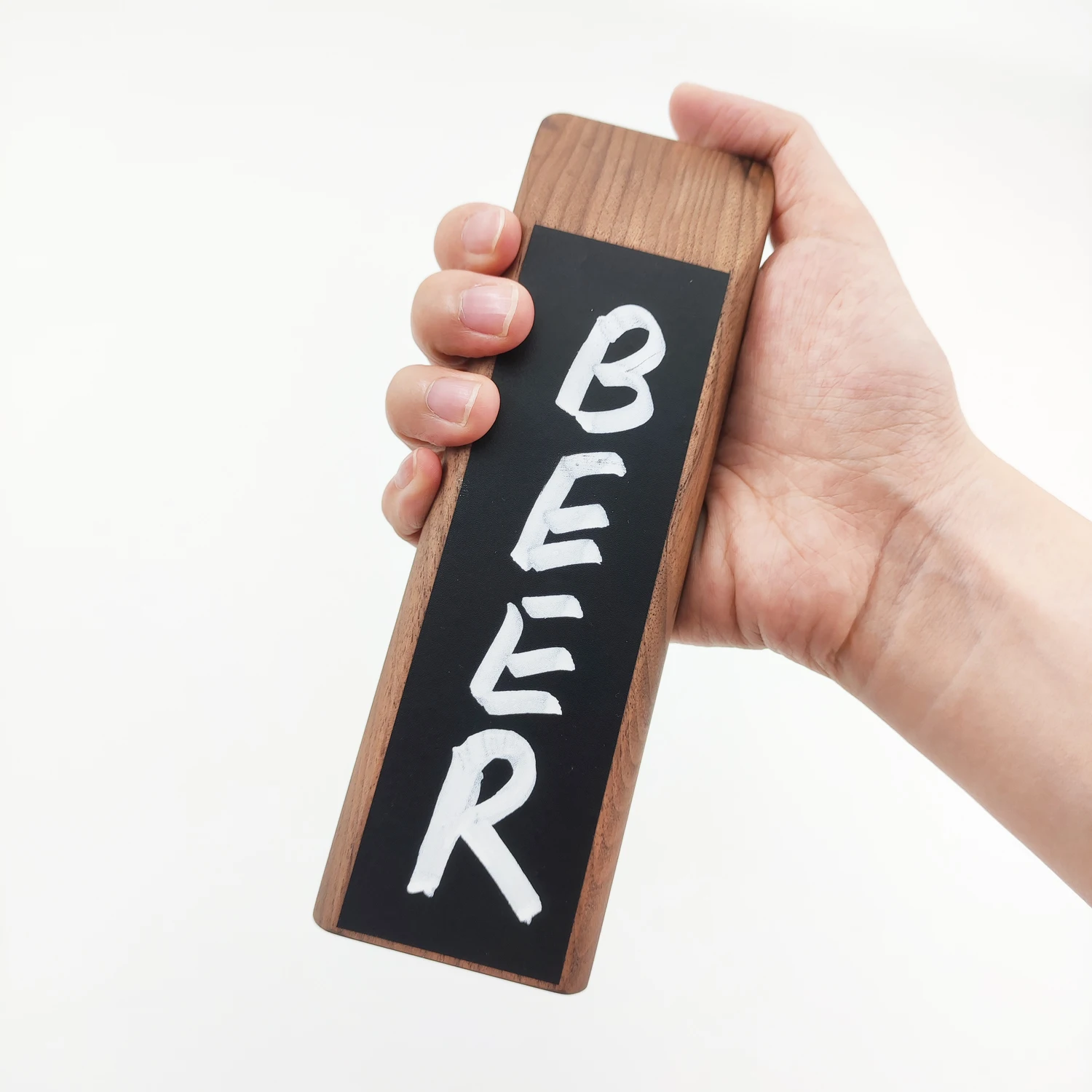 

Деревянная черная доска из ореха, ручка для пива, лучше всего подходит для баров домашнего пивоварения, подарок для любителей пива