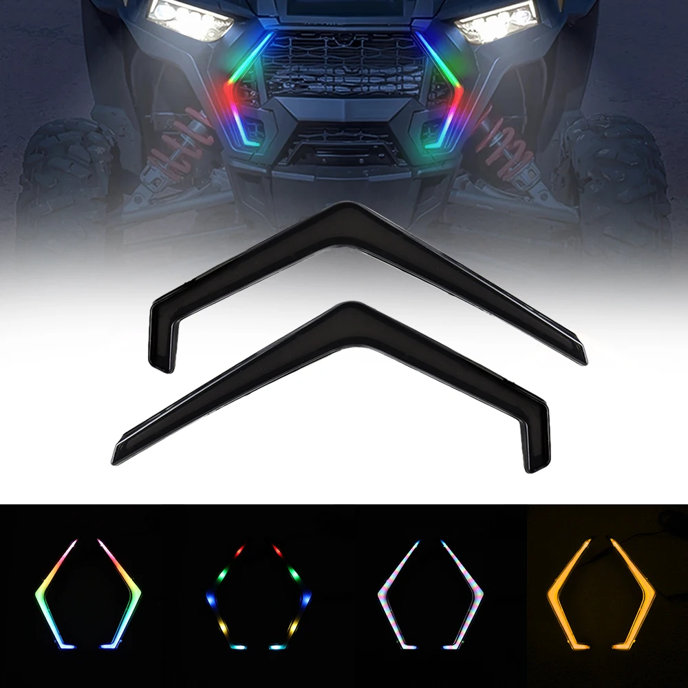

Светодиодная лампа с RGB-подсветкой, поворотный сигнал, фара с дистанционным управлением через приложение для Polaris RZR XP 1000 Turbo 2019 2020 2021, передняя декоративная лампа