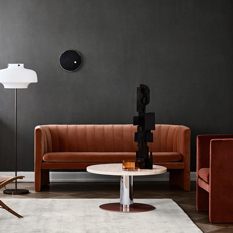 

Изогнутый диван в нордическом стиле, минималистичный Поролоновый комфортный диваны для столовой, гостиной, эргономичная прямая мебель Divano для спальни