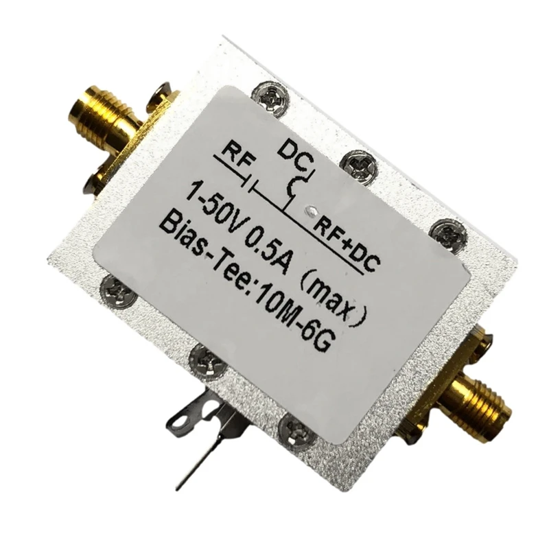 

1 Piece RF Blocker Bias Coaxial Feed Bias Tee 10Mhz-6Ghz Broadband Microwave Coaxial Bias