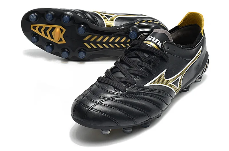 Authentic Mizuno Creation MORELIA NEO III Men's Shoes Sneakers Mizuno Outdoor Sports Shoes Black/Yellow Color Size Eur 40-45