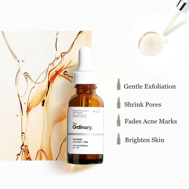 

Ordinary Mandelic Acid 10% Exfoliating Shrink Pores Fades Acne Marks Improve Skin Redness Moisturizing Brighten Skin 30ml