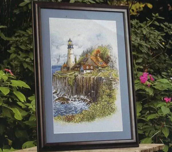 

Cross Stitch Canvas Kit, DIY Embroidery, Se Threads, Handicraft Scenery, Rose in Vase, 14CT, 18CT, 25CT Bucilla 43718 Lighthouse