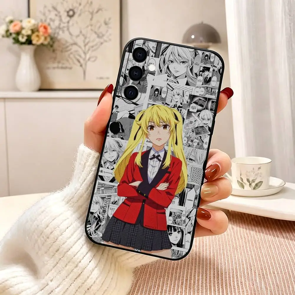 Фото Чехол для телефона Mary Saotome Anime Kakegurui, черный, силиконовый, мягкий, для Samsung Galaxy A73, A72, A71, A70, A53, A52, A51 №4