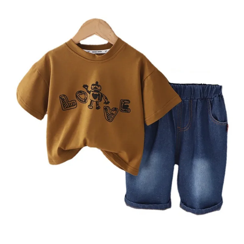 

New Summer Fashion Baby Boys Clothes Suit Children T-Shirt Shorts 2Pcs/Set Infant Outfits Toddler Casual Costume Kids Sportswear