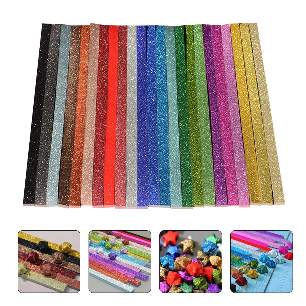 

460Pcs Decorative Star Folding Paper Origami Paper Rainbow DIY Five Star Paper