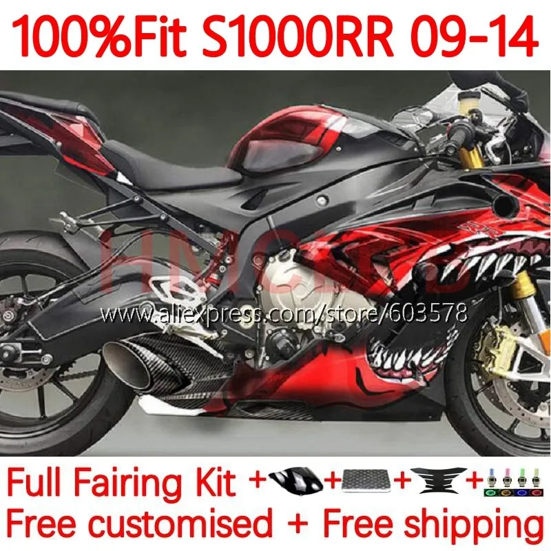 Инъекция для BMW S 1000 1000RR S1000 RR S1000RR 2009 2010 2011 2012 2013 09 10 11 12 13 14 Обтекатели 149No.19 Акулий красный