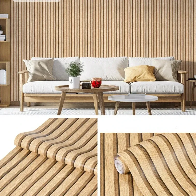 Самоклеящиеся обои 45 см из ПВХ с имитацией древесины настенные фоновые