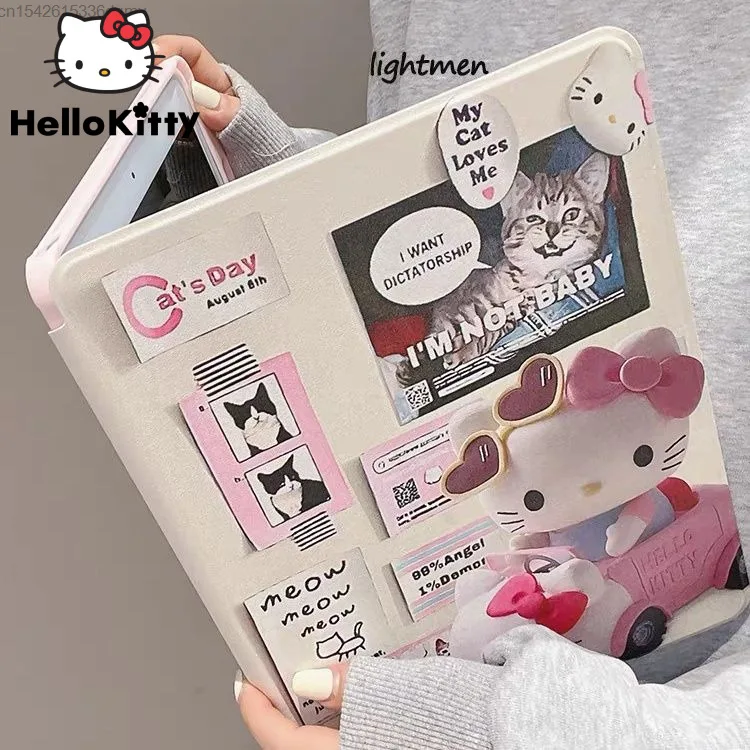 Новый защитный чехол для IPad с рисунком Sanrio Hello Kitty Cute Anime вращающийся Air 5 4 3 Mini 6 Ipad