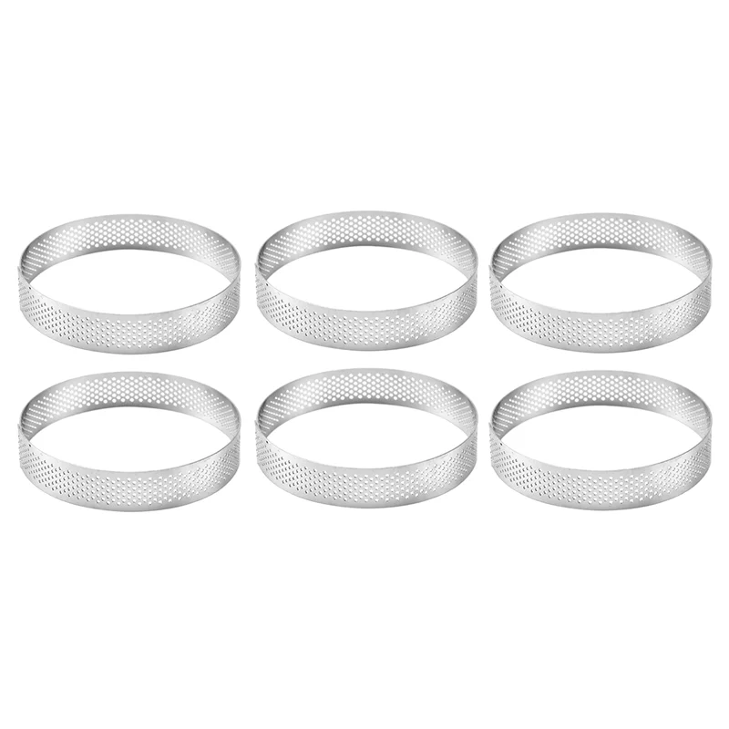

6 шт., круглые кольца для пиццы, из нержавеющей стали