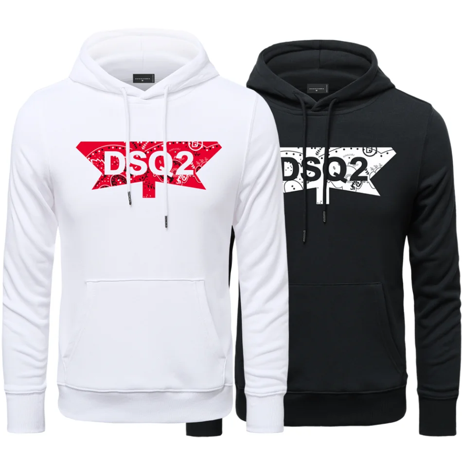 

Men Sweaters Pullovers Hoodies Hooded Dsq2 Italian Brand Tracksuits Casual Printed Hoodies Men Women Girlfriend Sweatshirts