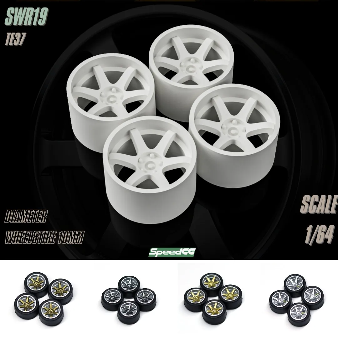 

SpeedCG 1/64 ABS Wheels with Rubber Tire Type L Modified Parts Diameter 10mm For Model Car Racing Vehicle Toy Hotwheels Tomica