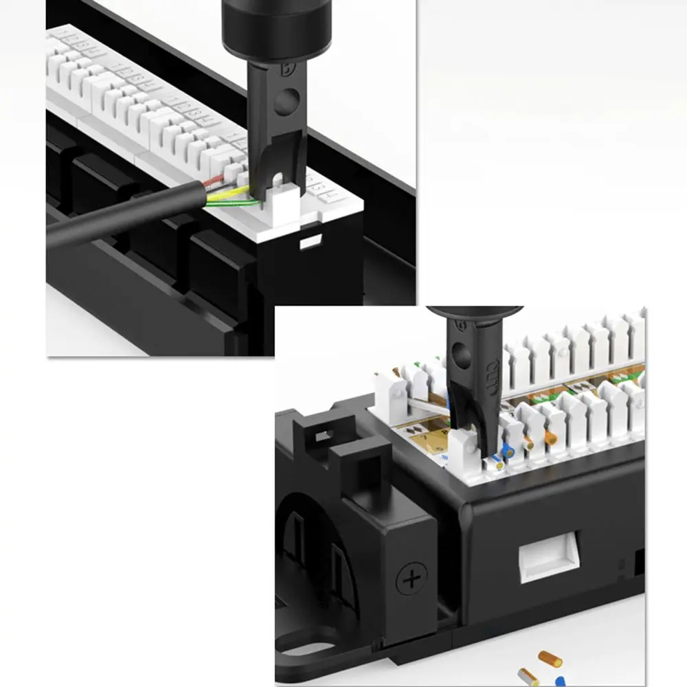 

Adjustable Telephone Network Module Wire RJ11 RJ45 Distribution Frame Wire Cutter Punch Down Tool with 110/88 Module Cable
