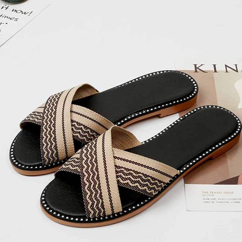

Classic Women Sandals Rome Slippers Summer Flip Flops 2022 New Casual Slingback Flats Open Toe Slides Mules Shoes Mujer Zapatos