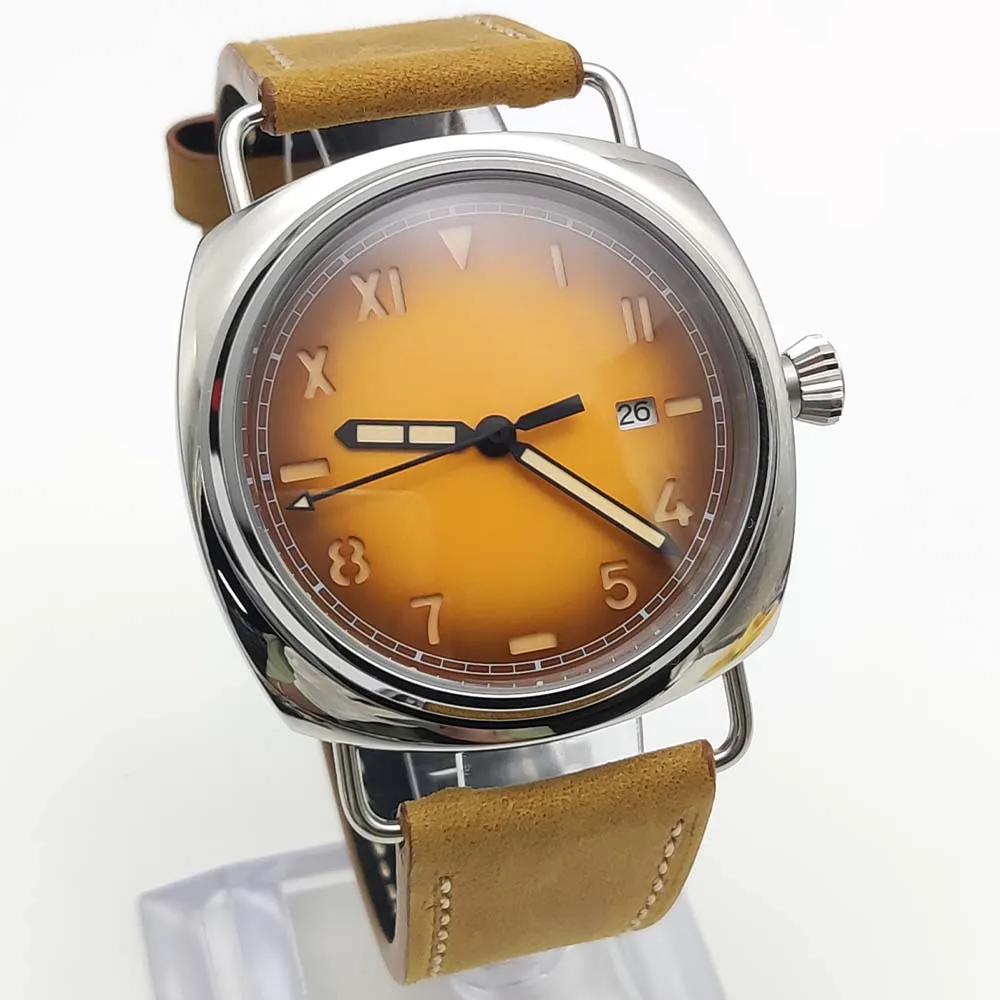 Мужские классические повседневные часы удобный кожаный ремешок корпус из