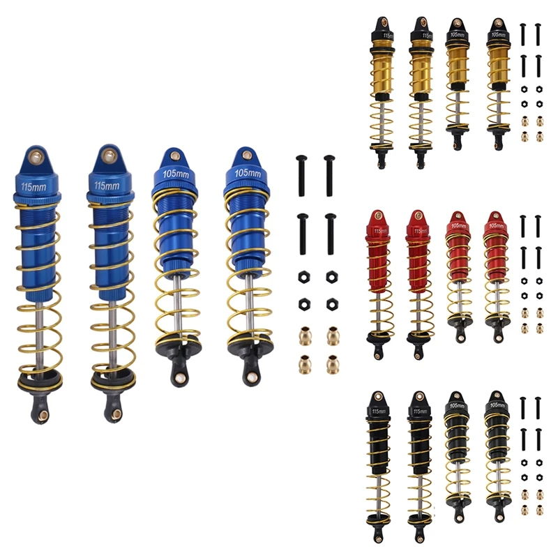 4 шт. передний и задний амортизатор для Arrma 1/10 SENTON Granite Typhon Big Rock 4X4 BLX обновленные