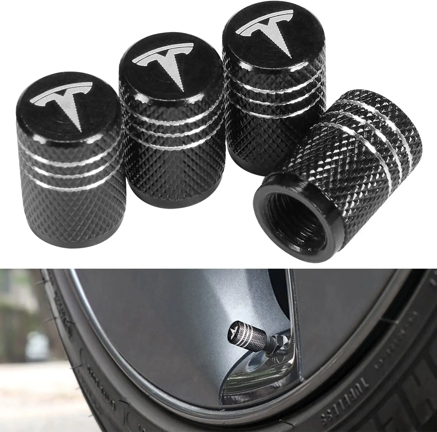 

Колпачки для пылезащитных шин 4 шт., колпачки для стержней клапана из алюминиевого сплава, антикоррозийные герметичные аксессуары для автомобильных шин для Tesla Model Y X S 3