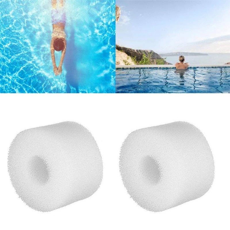 

2 Pcs Filter Cartridge Sponge for S1 Type Reusable Washable Swimming Pool Filter for Hot Tub Swimming Pool Spa Filter