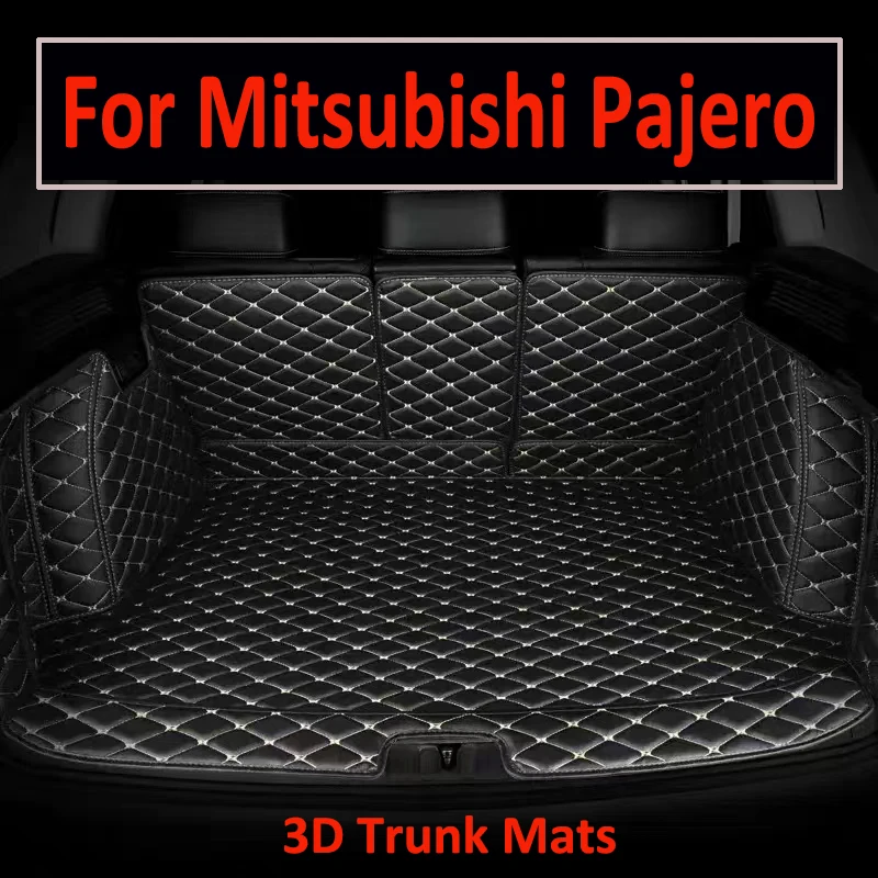 

Custom car trunk mats for Mitsubishi Pajero 7seats 2017 waterproof boot carpets for Pajero 2016-2007 beige 4 color
