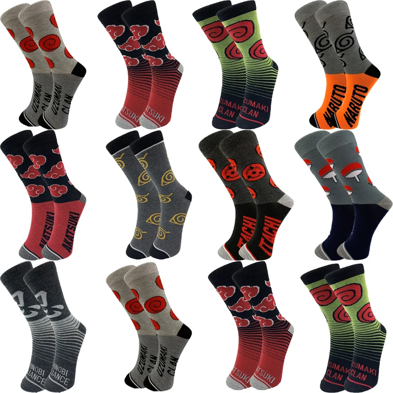 

Naruto Socks Men's Women's Socks High Quality Fashion Anime Cartoon Trend Couple Printing Sports Sock Mid Tube Casual Sock