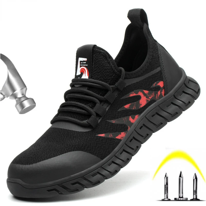 

Breathable Summer Mesh Air Industrial Safety Work Shoes Steel Toe Cap Industructible Anti-Smash Working Safe Sneakers Boots