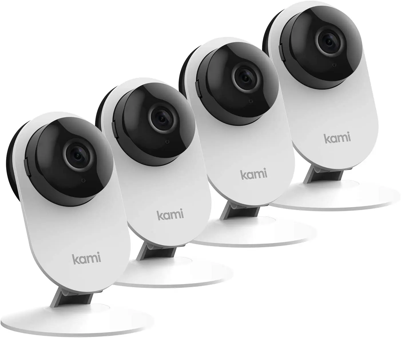 

4pc Security Home Camera, Kami by YI 1080p WiFi Smart Wireless Indoor Nanny IP Cam with Night Vision, 2-Way Audio, Motion &