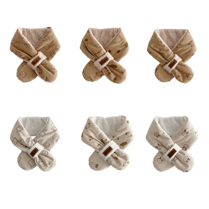 

Cartoon Pattern Scarf Stylish Children's Winter Neck Cover Windproof Neckerchief