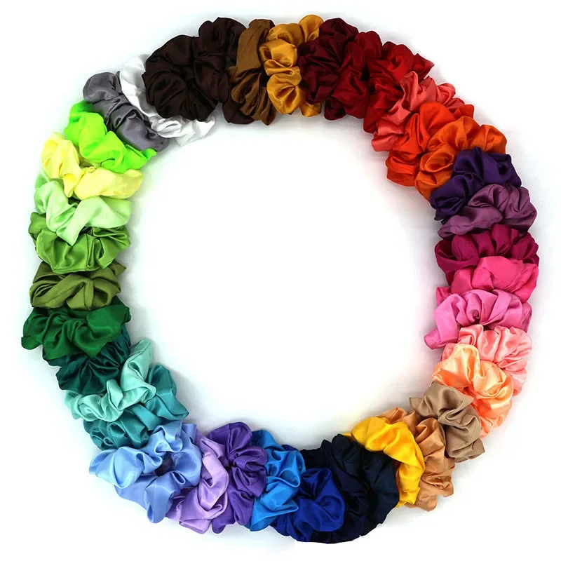 

40Color Colonic Scrunchie Color Butyl Elastic Scrunchie Headband Headband Elastic Hair Bands Hair Tie Hair Accessories for Girls