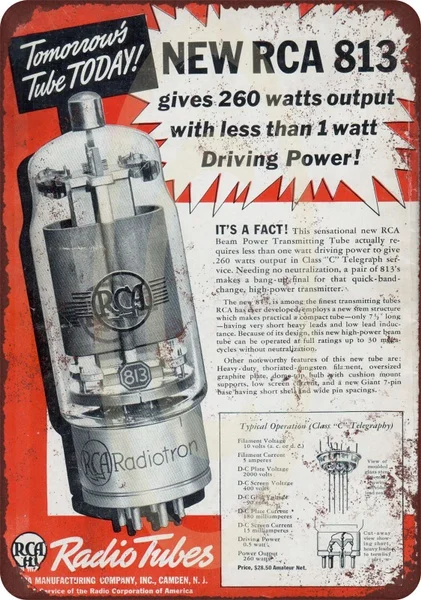 

1938 Rca Радио трубки винтажная репродукция внешнего вида металлический знак металлический Плакат 20*30 см 8*12 дюймов